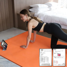 Load image into Gallery viewer, Hatha Yoga Large TPE Yoga Mat 6'x4'x1/2" Extra Thick Non-Slip Exercise Mat - for Yoga Pilates &amp; Home Gym Workouts(Orange)
