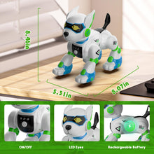 Load image into Gallery viewer, Kids Remote Control Interactive Robotic Pet Smart Programmable Puppy Electric Intelligent Robo with Voice Control RC Music (Green)
