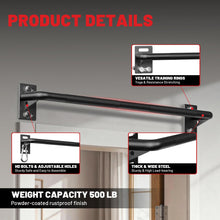 Load image into Gallery viewer, PAPABABE Wall Mounted Pull Up Bar (Black 36 inch)
