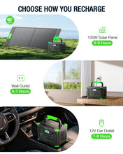 Load image into Gallery viewer, Portable Power Station 500W, 519.48Wh/140400mAh Solar Generator Backup
