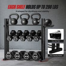 Load image into Gallery viewer, 3-Tier Dumbbell Rack Stand Only, Weight Rack for Home Gym Dumbbells
