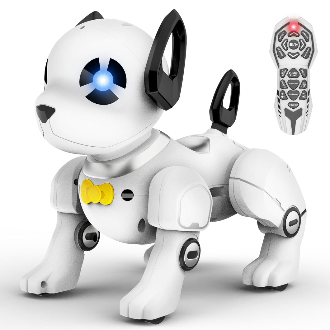 Remote Control Robot Dog Toy, RC Dog Programmable Smart Interactive Robotic Pets, RC Stunt Robot Toys Deg Imitates Animals Music Dancing