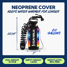 Load image into Gallery viewer, SUN NINJA Portable Shower with 7 Mode Shower Head, 2.1 Gal Camping Shower
