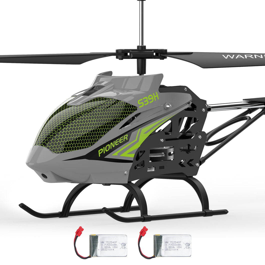 Remote Control Helicopter, S39H RC Helicopter with Altitude Hold and High & Low Speed Mode,2 Batteries, Big Size Aircraft for Adults Kids(Green)