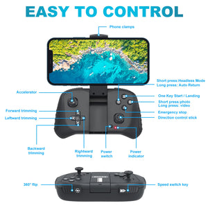 Drone with 1080P Camera for Beginners and Adults, Foldable Remote Control Quadcopter with Voice Control, Gestures Selfie, Altitude Hold
