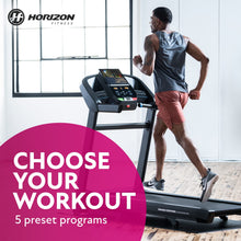 Load image into Gallery viewer, Horizon Fitness T202 Foldable Treadmill
