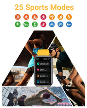 Load image into Gallery viewer, Amzhero Health Fitness Tracker with 24/7 Heart Rate, Blood Oxygen -Lemon Yellow
