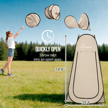 Load image into Gallery viewer, WolfWise Pop Up Shower Tent for Camping Essentials, Compact &amp; Lightweight
