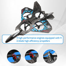 Load image into Gallery viewer, RC Plane Drone Helicopter Quadcopter, RTF 2.4GHz 6-axis Gyro Remote Control Airplane RC Jet Fighter with 3D Flip (Grey)
