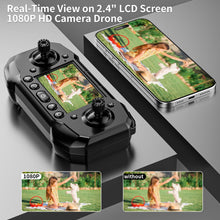 Load image into Gallery viewer, Drone with Camera for Adults, 1080P HD Drones with LCD Screen Controller with 8GB SD Card, Brushless Motors Quadcopter
