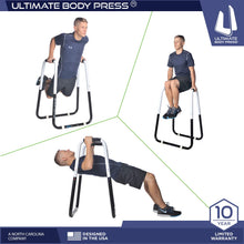 Load image into Gallery viewer, Ultimate Body Press Dip Bar Fitness Station - White/Black
