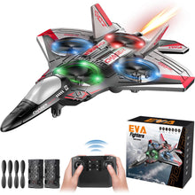 Load image into Gallery viewer, Jet Fighter Stunt RC Plane - Foam Remote Control Drone Helicopter Airplane with LED Lights, Drones for Kids, Toys
