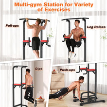 Load image into Gallery viewer, RELIFE REBUILD YOUR LIFE Power Tower Pull Up Bar Station Workout Dip Station for Home -Red
