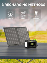 Load image into Gallery viewer, MARBERO Solar Powered Generator 88Wh, 120W Surge with 21W Solar Panel Kit
