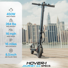 Load image into Gallery viewer, Foldable Electric Scooter for Adults with 300W Brushless Motor, 16 mph Max Speed, 8.5” Air-Filled Tires and 16 Mile Range
