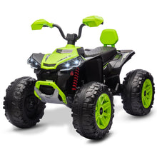 Load image into Gallery viewer, Kids ATV 4 Wheeler Ride on Electric Motorcycle, 24V Battery Powered, Kids Electric Toy Car, Green
