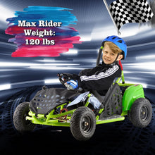 Load image into Gallery viewer, Electric Go Kart, 48V Powered Ride On Car, Seat Belt, 13 inch All-Terrain Tires, Parental Speed Control, Max 20 Mph (Green)
