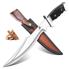 Load image into Gallery viewer, Purple Dragon 11" Tactical Hunting Knife with Leather Sheath, Gifts for Men
