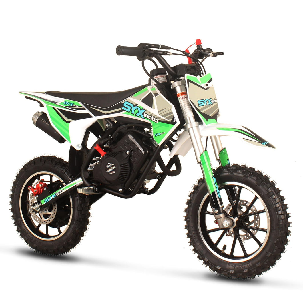58cc Dirt Bike, 4-Stroke Gas Power Mini Pit Bike,Off-Road Motorcycle for Kids,Pull Start,10