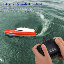Load image into Gallery viewer, RC Remote Control Boats for Lake/Pool/Pond, 2.4 GHz High Speed Mini Outdoor Adventure Electric RC Racing Boat-Orange
