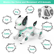 Load image into Gallery viewer, Remote Control Robot Dog Toy, RC Dog Programmable Smart Interactive Robotic Pets, RC Stunt Robot Toys Dog Imitates, Green
