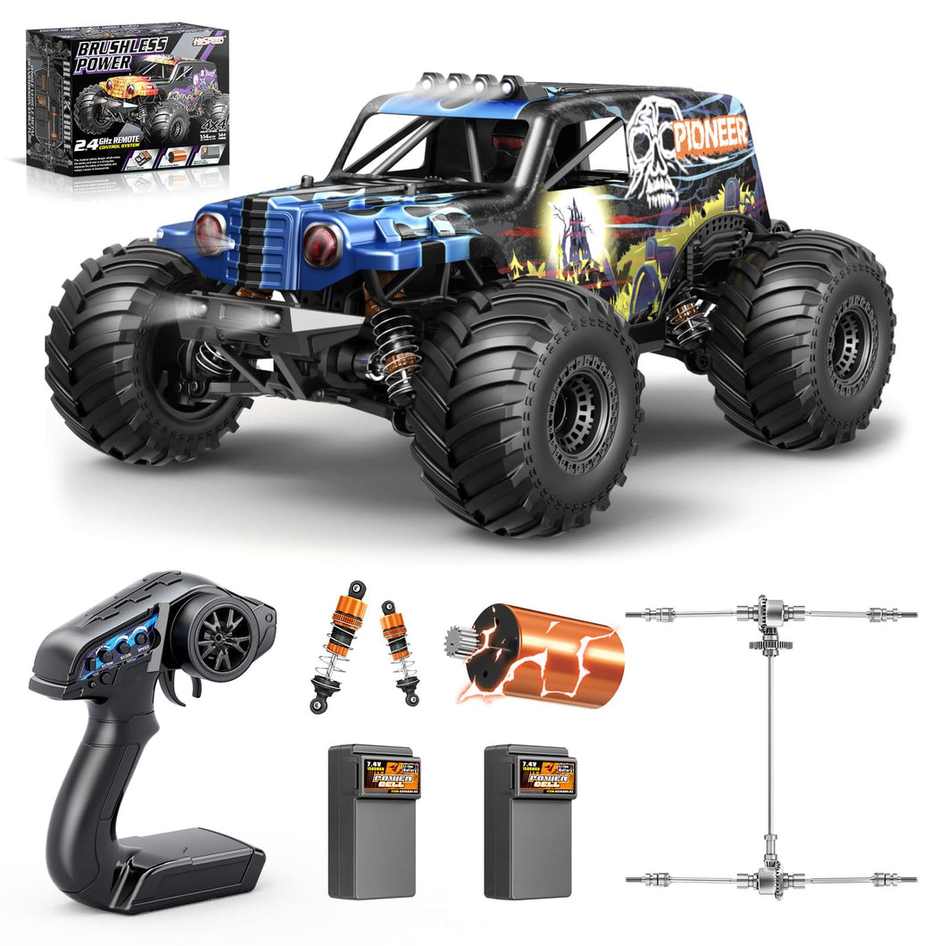 1/14 Brushless RC Cars for Adults, Max 42mph Oil Shock Absorber Electric 4WD High-Speed RC Car, Remote Control car for Adults RC Truck