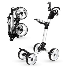 Load image into Gallery viewer, Qwik-Fold - 4-Wheel Golf Push Cart - White
