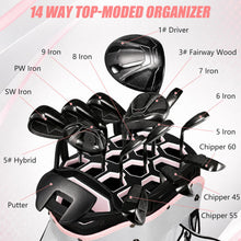 Load image into Gallery viewer, XDriveMax 14-Way Golf Cart Bag, Silent Lock Top &amp; Full Length Dividers
