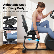 Load image into Gallery viewer, MERACH Recumbent Exercise Bike for Home, Self Powered Stationary Bike for Seniors Adults ,Exclusive Apps

