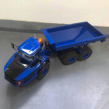 Load image into Gallery viewer, 1/14 RC Articulated Truck Metal Hydraulic Lifting Dumper Tipper RTR Model Flysky i6S Radio Controller Construction Vehicle Model(Blue)
