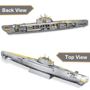 3D Metal Puzzles for Adults, Military Submarine Metal Model Building Kits