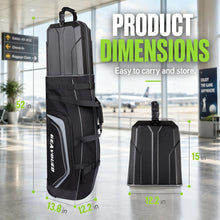 Load image into Gallery viewer, GEAVOUED Golf Travel Bag with Hard Case Top and Wheels,Premium Oxford Fabric,Golf Travel Bags for Airlines,Protect Your Club for Safe Transport(Grey)
