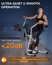 Load image into Gallery viewer, Pooboo Foldable Stationary Exercise Bike with Elliptical Mode, 8-Level Magnetic Resistance-Sliver Grey
