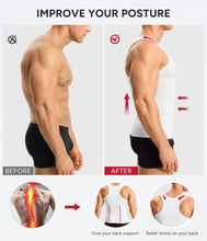 Load image into Gallery viewer, Nebility Mens Shapewear Fajas para Hombres Compression Shirt Men Body Shaper Tank Top Compression Undershirt Vest Sleeveless, White - M
