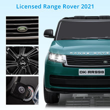 Load image into Gallery viewer, 24V Ride On Car, 2-Seater Licensed Land Rover with Parent Remote Control, 3 Speeds, Wireless Music, MP3 Player, Electric Car for Kids, Green
