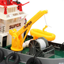 Load image into Gallery viewer, US Seaport Super Work Boat RC Tugboat 2.4Ghz Radio Control Tug Boat Tow Model 23&quot; Harbor Fire Fighting Ship Rescue Spurt Water Fireboat
