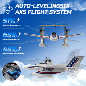 3CH Amphibious RC Plane for Water, Land & Air, Remote Control Airplane Flying Boat Toys,2.4GHz 6-axis Gyro Stabilizer