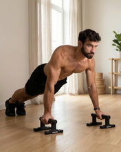 Load image into Gallery viewer, BetterMe Push Up Bars - Steel Small Parallettes for Calisthenics and Strength Training - Non Slip Pushup Bars with Neutral Wrist Support - Portable Push Up Stands for Men
