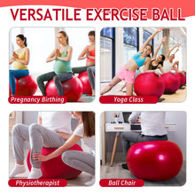 Load image into Gallery viewer, Hungdao 6 Pack 22 Inch Heavy Duty Exercise Balls Inflatable Pregnancy Yoga Pilates -(Red)
