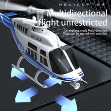 Load image into Gallery viewer, Remote Controlled Helicopter Aircraft Plane Drone RC Heli Single Rotor No Ailerons 6CH 6-Axis Gyroscope Altitude Hovering (Blue ）
