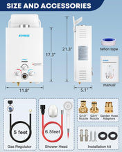 Load image into Gallery viewer, Kohree Propane Water Heater Tankless,1.58 GPM 6L Water Heater for Camping
