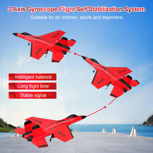 RC Airplane 2CH RC Plane 2.4GHz Remote Control Plane RTF SU35 RC Jet Easy to Fly FX620 Airplane Toys RC Planes (Red）