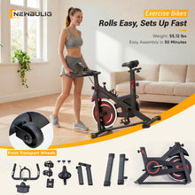 Load image into Gallery viewer, NEWBULIG Exercise Bike with APP, Stationary Bikes for Home-Black Red
