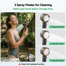 Load image into Gallery viewer, DR.PREPARE Portable Outdoor Shower, IPX8 Deep Waterproof Camping Shower Pump, 8000mAh Rechargeable Battery, 3 Spray Modes with 1.59 GPM Strong Flow, Portable Shower Head for Camp, Car Washing, Beach
