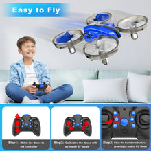 Load image into Gallery viewer, Mini Drone for Adults, Drones &amp; Cars 2 in 1 Toy with One Key Take Off-Landing, Altitude Hold, Headless Mode, 360° flip, Car Mode, 2 Batteries,
