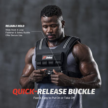 Load image into Gallery viewer, ZELUS Weighted Vest Men, 23lbs/36lbs/45lbs Adjustable Weight Vest with 10/16/20 removable Iron Weights and Reflective Strips, No-Bounce Design for Strength Training, Running, HIIT &amp; Calisthenics
