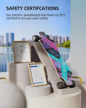 Load image into Gallery viewer, Electric Skateboard with 450W*2 Motor &amp; RGB LED, 37&quot; Longboard with Remote Control, 4 Modes Max 16Mph, 9 Layers Deck, Electric Skateboards

