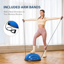 Load image into Gallery viewer, ZELUS Balance Ball Trainer with Resistance Bands and Foot Pump, Inflatable Yoga Ball , 330lb Cap
