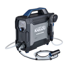 Load image into Gallery viewer, Kakadu Portable Camping Outback Shower, Instant Hot Water for Outdoor Use - Slimline Design, Rechargeable Lithium Battery, Adjustable Shower Head, Slim Pump, Digital Display
