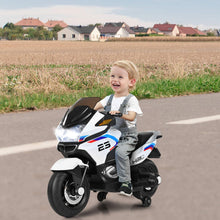 Load image into Gallery viewer, Kids Ride On Motorcycle, 12V Electric Battery Powered Ride On Bike w/Training Wheels, LED Lights (White)
